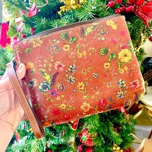 Patricia Nash Leather Floral Clutch